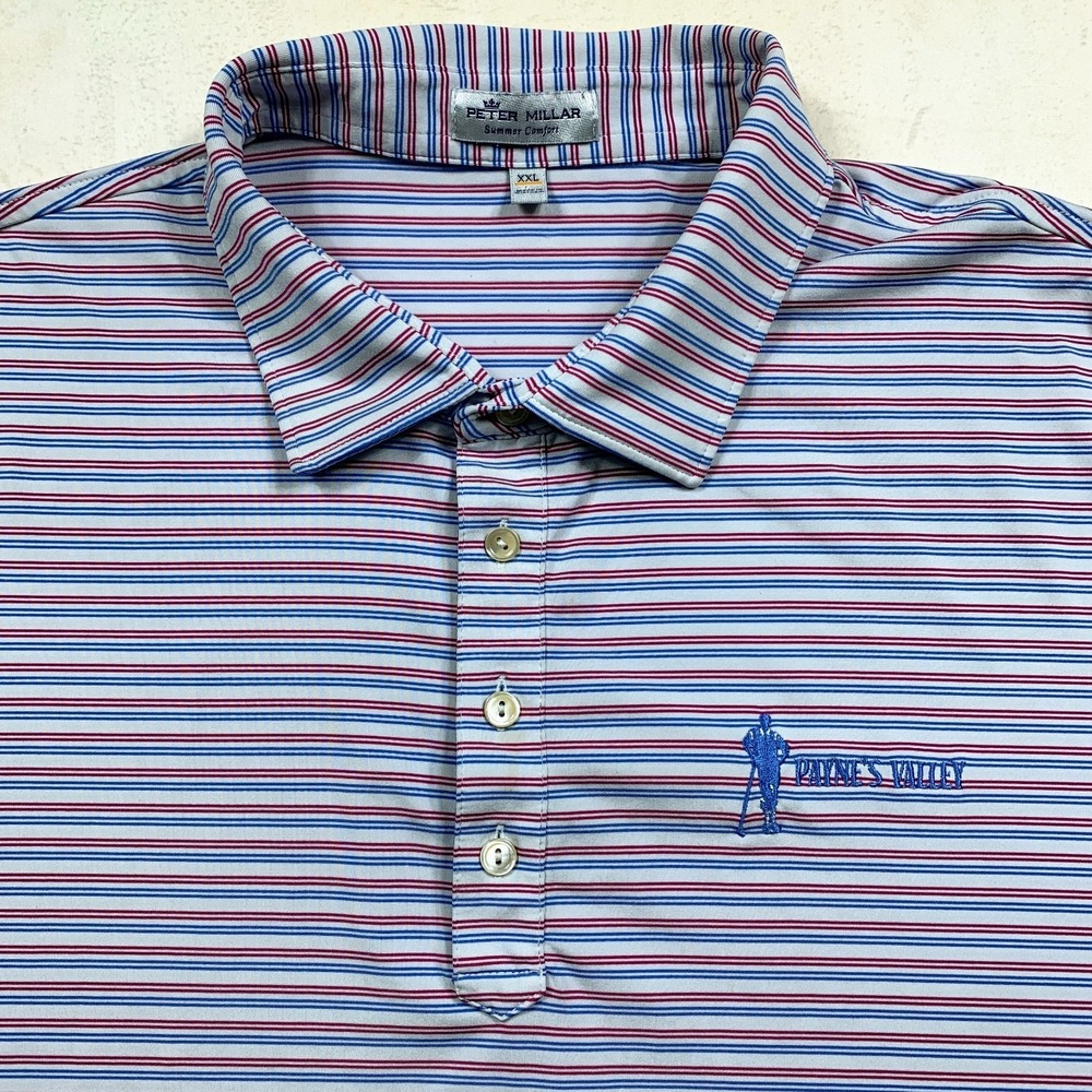 Peter Millar Dunnes Performance Jersey Polo Mens XXL Payne's Valley Golf Golfing